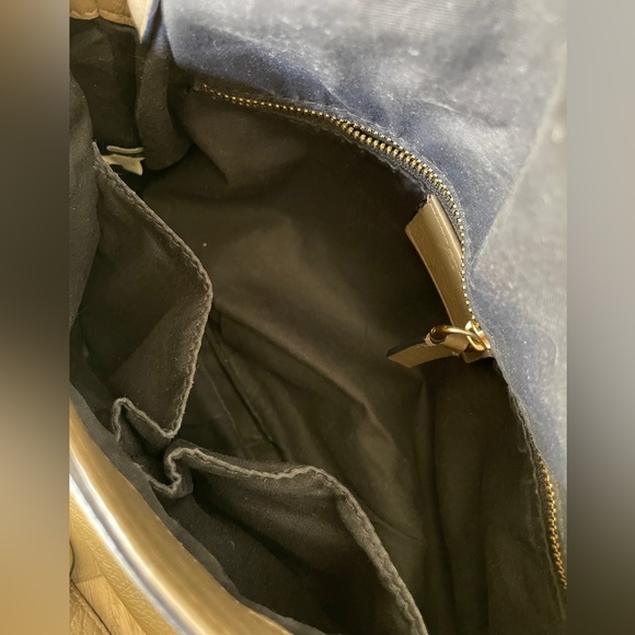 Marc by Marc Jacobs Natasha Taupe Leather Bag with Gold Plaque - Picture 14 of 16